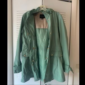 Light green rain jacket